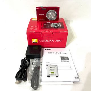 ニコン(Nikon)の【付属品多数】 Nikon デジタルカメラ COOLPIX A100レッド(コンパクトデジタルカメラ)