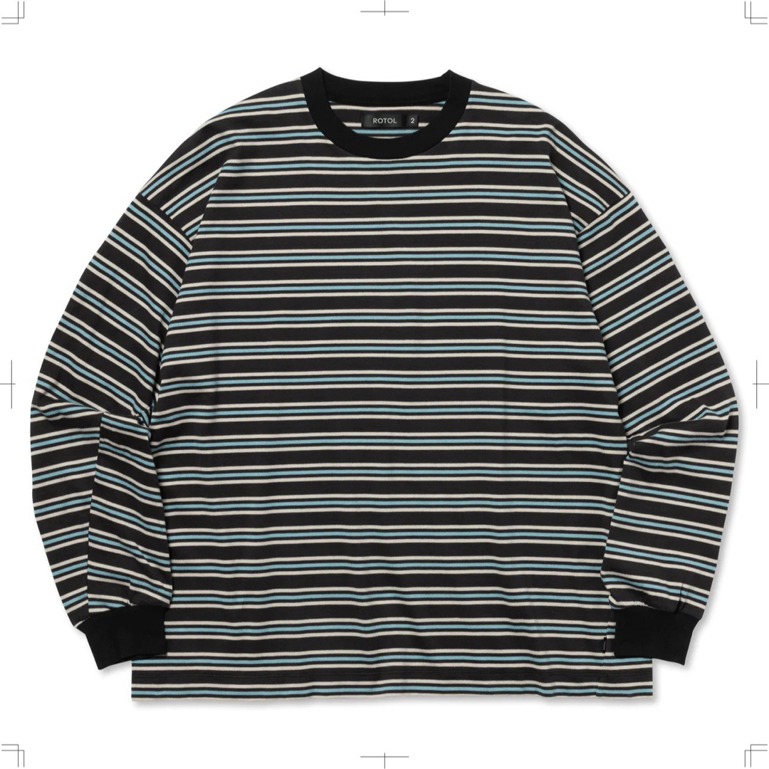 1LDK SELECT(ワンエルディーケーセレクト)のROTOL WIDE TWIST LONG SLEEVE TEE BORDER メンズのトップス(Tシャツ/カットソー(七分/長袖))の商品写真