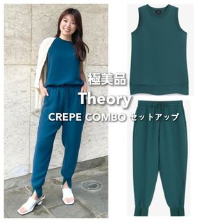 セオリー(theory)の極美品*セオリー CREPE COMBO トップス ブラウス パンツ セット(ロングワンピース/マキシワンピース)