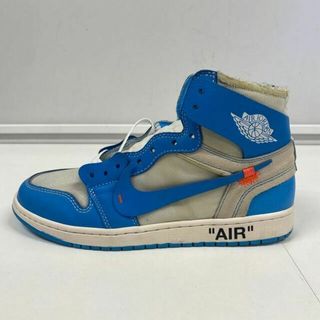 ジョーダン(Jordan Brand（NIKE）)のオフホワイト×ナイキ エアジョーダン1 ハイ UNC "ダークパウダーブルー" ホワイト/ダークパウダーブルー/コーン  AQ0818-148  28cm(スニーカー)