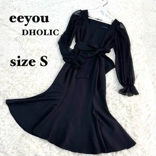 ディーホリック(dholic)の【未使用】eeyou ディーホリック マーメイドワンピース リボン 袖シースルー(ロングワンピース/マキシワンピース)