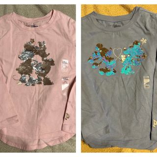 ギャップキッズ(GAP Kids)のギャップ　キラキラ　スパンコール　Tシャツ　長袖　ディズニー(Tシャツ/カットソー)