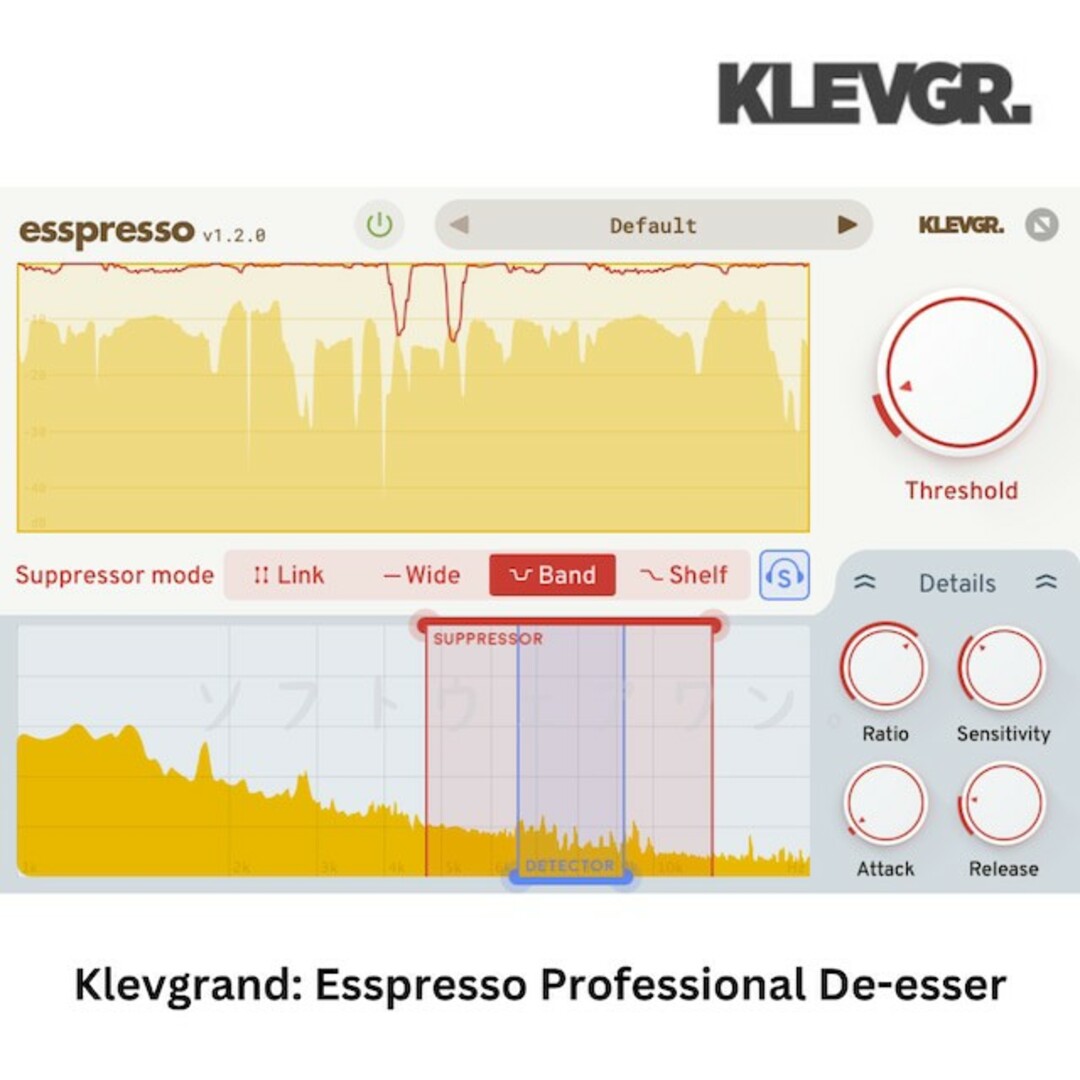 Klevgrand Esspresso Professional De-esse 楽器のDTM/DAW(ソフトウェアプラグイン)の商品写真