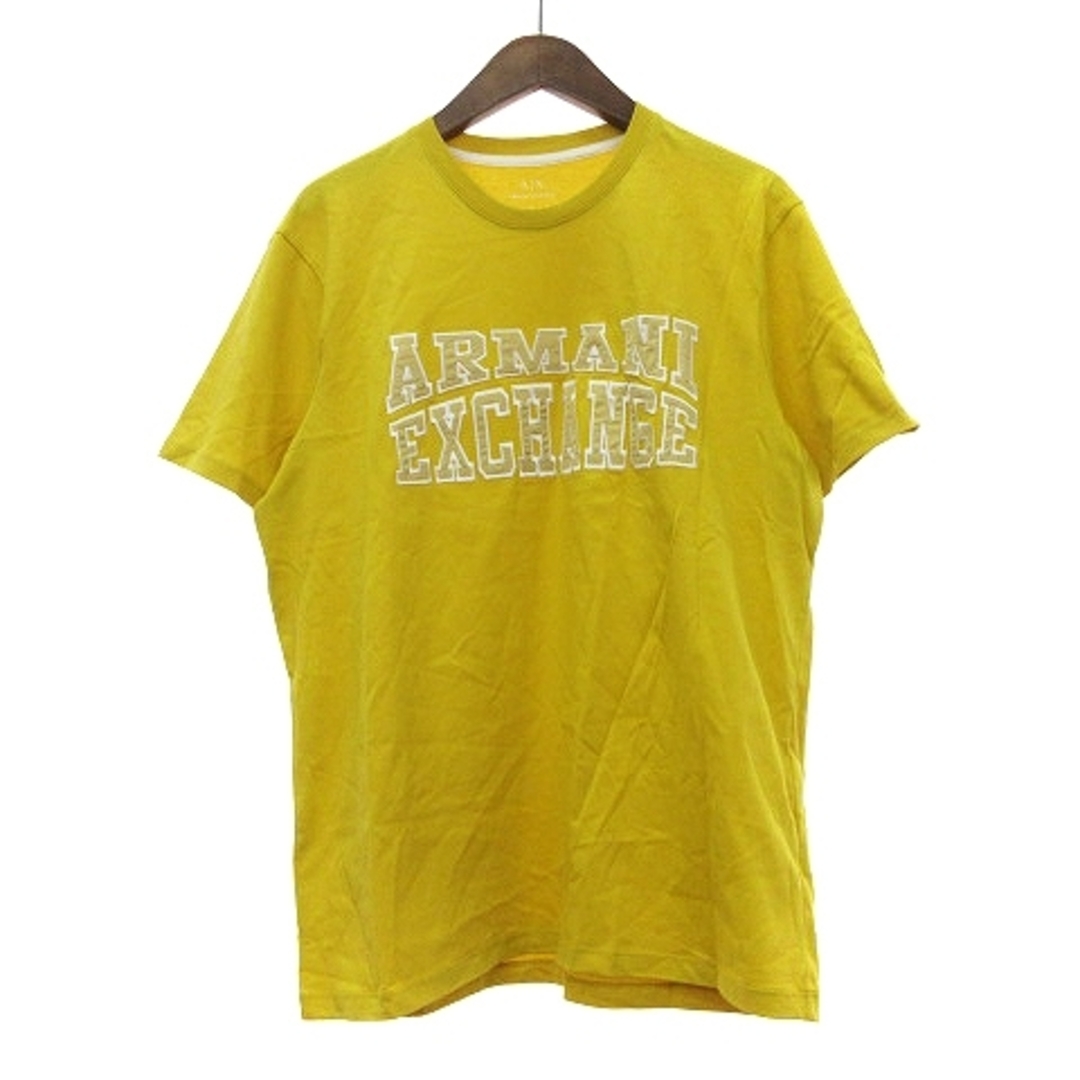 ARMANI EXCHANGE(アルマーニエクスチェンジ)のアルマーニエクスチェンジ Tシャツ カットソー 半袖 ロゴ刺繍 綿 黄色 L メンズのトップス(Tシャツ/カットソー(半袖/袖なし))の商品写真