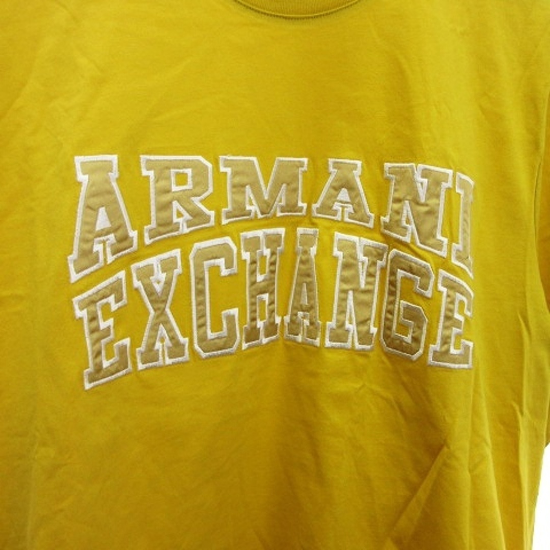 ARMANI EXCHANGE(アルマーニエクスチェンジ)のアルマーニエクスチェンジ Tシャツ カットソー 半袖 ロゴ刺繍 綿 黄色 L メンズのトップス(Tシャツ/カットソー(半袖/袖なし))の商品写真