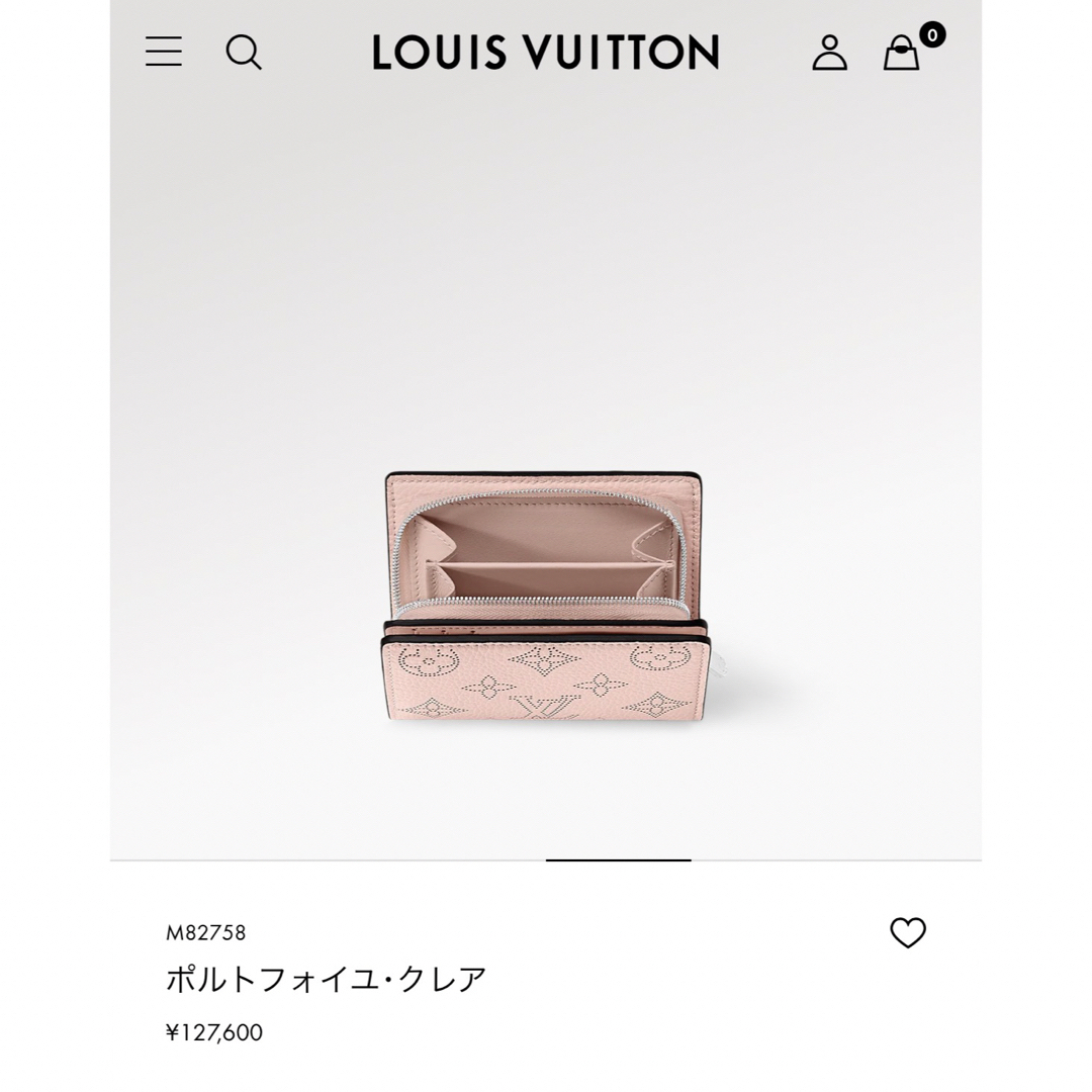 LOUIS VUITTON(ルイヴィトン)の【極美品】ヴィトン　ポルトフォイユ•クレア　財布 レディースのファッション小物(財布)の商品写真