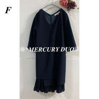 マーキュリーデュオ(MERCURYDUO)のMERCURY DUO ラップ風裾プリーツワンピース(ひざ丈ワンピース)