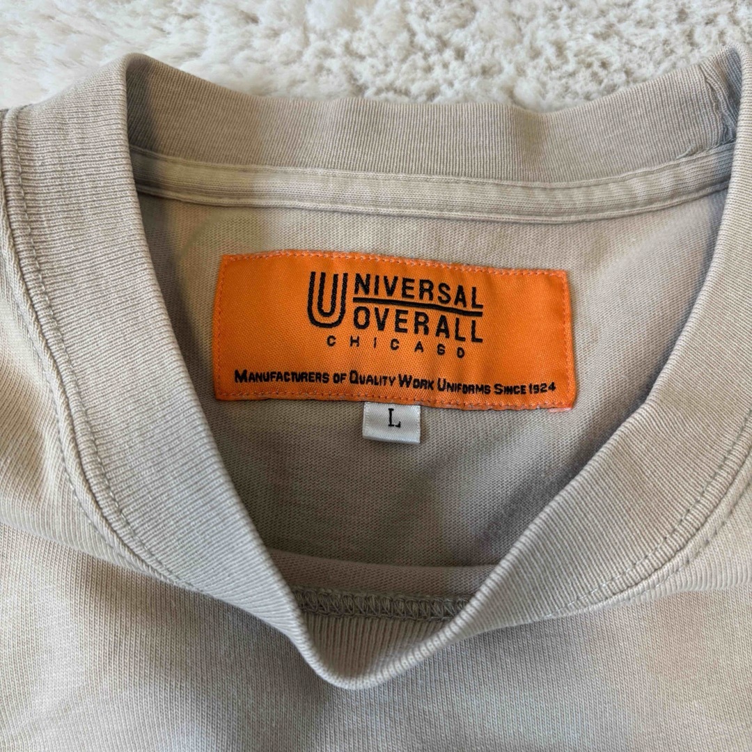 UNIVERSAL OVERALL(ユニバーサルオーバーオール)のユニバサールオーバーオール　ロンT ベージュ色　Lサイズ メンズのトップス(Tシャツ/カットソー(七分/長袖))の商品写真