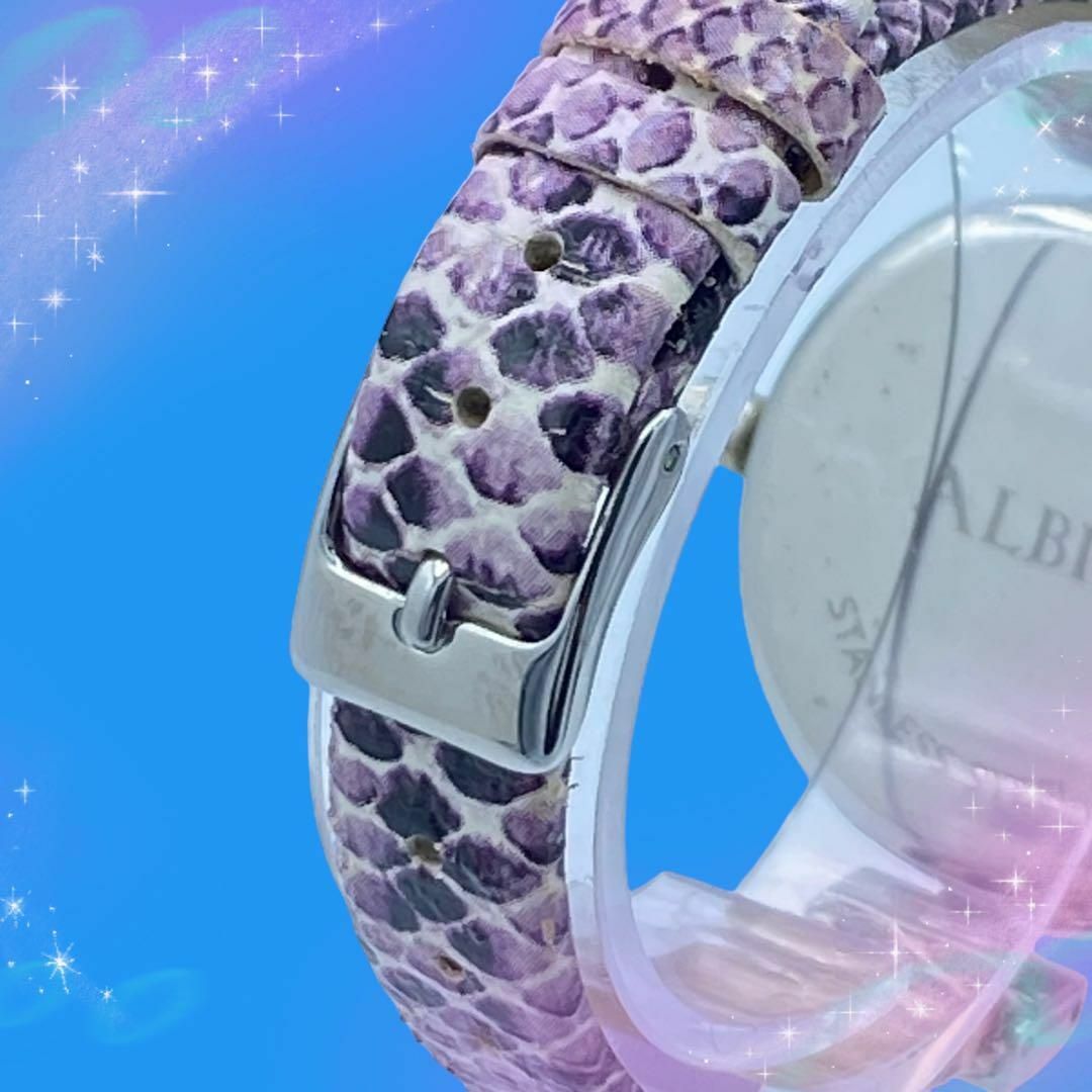 《美品　稼動品》　アルビダ　レディース腕時計　ホワイト文字盤　クォーツ レディースのファッション小物(腕時計)の商品写真