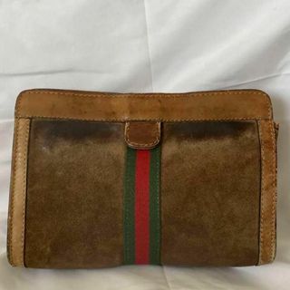 グッチ(Gucci)の【正規品】グッチ　GUCCI　アンティーク　シェリーライン　セカンドバック(セカンドバッグ/クラッチバッグ)