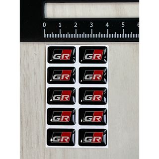 トヨタ(トヨタ)のGR ミニステッカー エポキシ樹脂コーティング　4枚セット(車内アクセサリ)