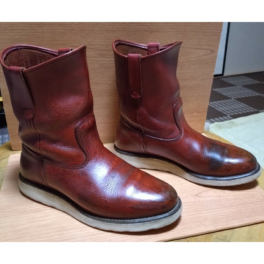 REDWING(レッドウィング)のレッドウィング REDWING ペコス ブーツ 25.5cm 緑犬タグ メンズの靴/シューズ(ブーツ)の商品写真