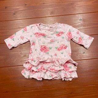 プチバトー(PETIT BATEAU)の美品☆プチバトー PETIT BATEAU 花柄 ワンピース　ピンク　(ワンピース)