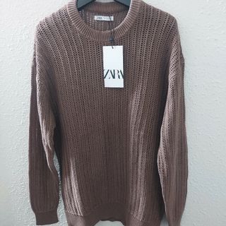 ザラ(ZARA)のZARA☆テクスチャークロシェットセーター☆新品タグ付き(ニット/セーター)