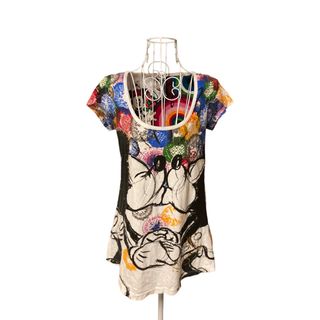 Desigual トップス Tシャツ 半袖 ディズニー ミッキー ミニー