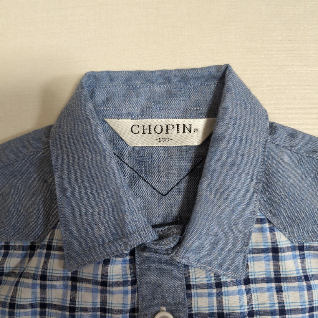 CHOPIN(ショパン)のCHOPIN 半袖ワイシャツ　100cm キッズ/ベビー/マタニティのキッズ服男の子用(90cm~)(ドレス/フォーマル)の商品写真