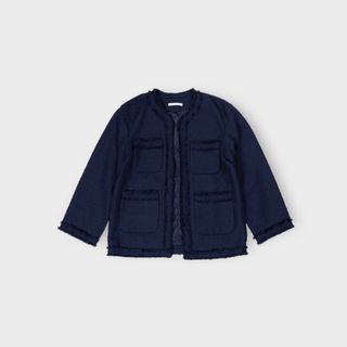 ビューティアンドユースユナイテッドアローズ(BEAUTY&YOUTH UNITED ARROWS)のBEAUTY&YOUTH【ポリエステルツイード フリンジ ジャケット】(ノーカラージャケット)