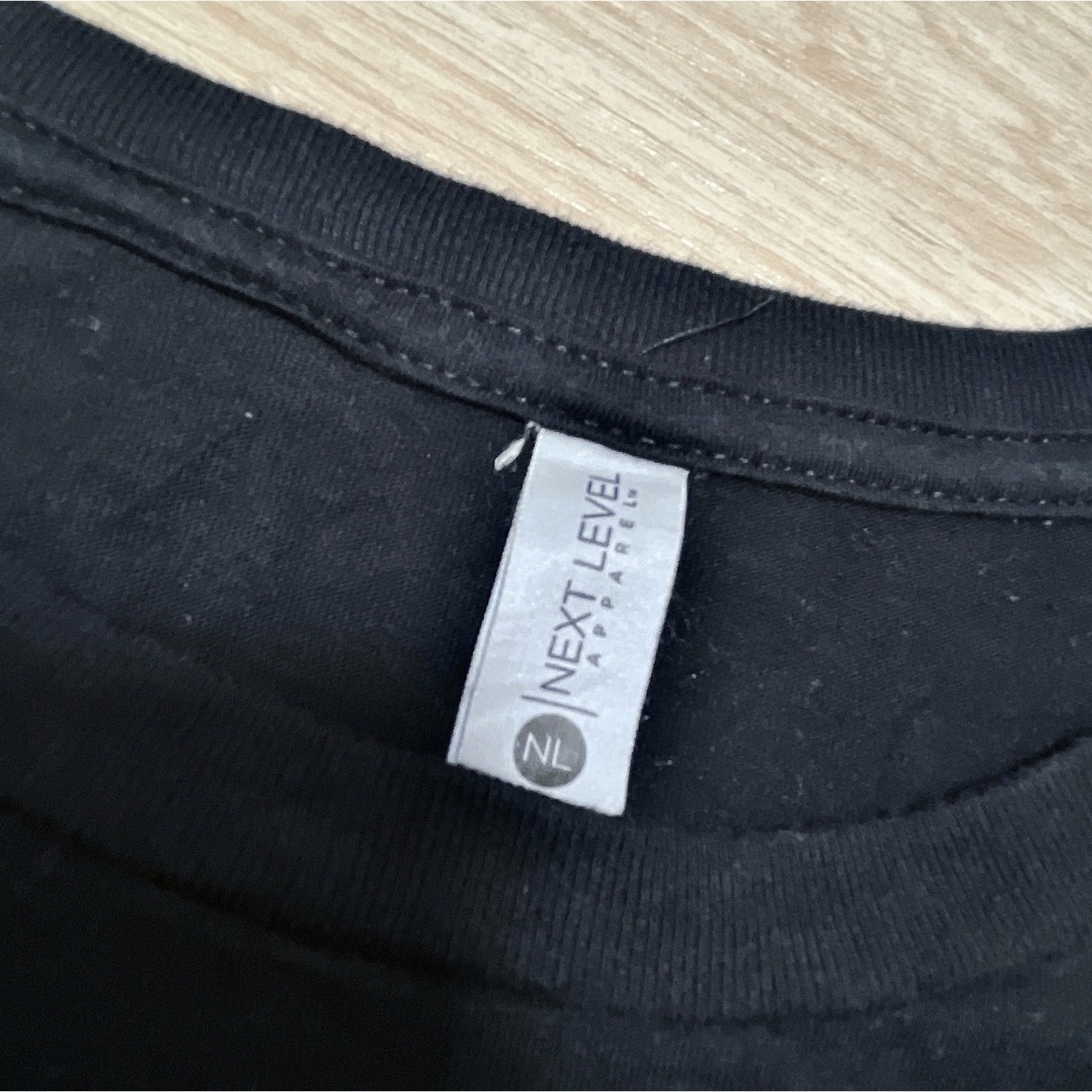 USA古着　Tシャツ　XXL　ブラック　黒　プリント　企業ロゴ　クルーネック メンズのトップス(Tシャツ/カットソー(半袖/袖なし))の商品写真