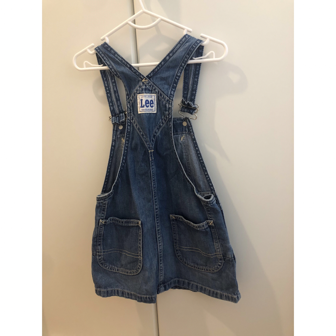 オールインワン　スカート　デニム　ワンピース　女の子 キッズ/ベビー/マタニティのキッズ服女の子用(90cm~)(スカート)の商品写真