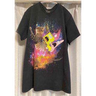 スポンジボブ　tシャツ  古着(Tシャツ/カットソー(半袖/袖なし))