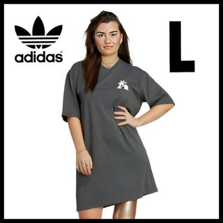 アディダス(adidas)のadidas‪‪✖︎ムーミン★オーバーサイズ Tシャツワンピース★L★レディース(ミニワンピース)