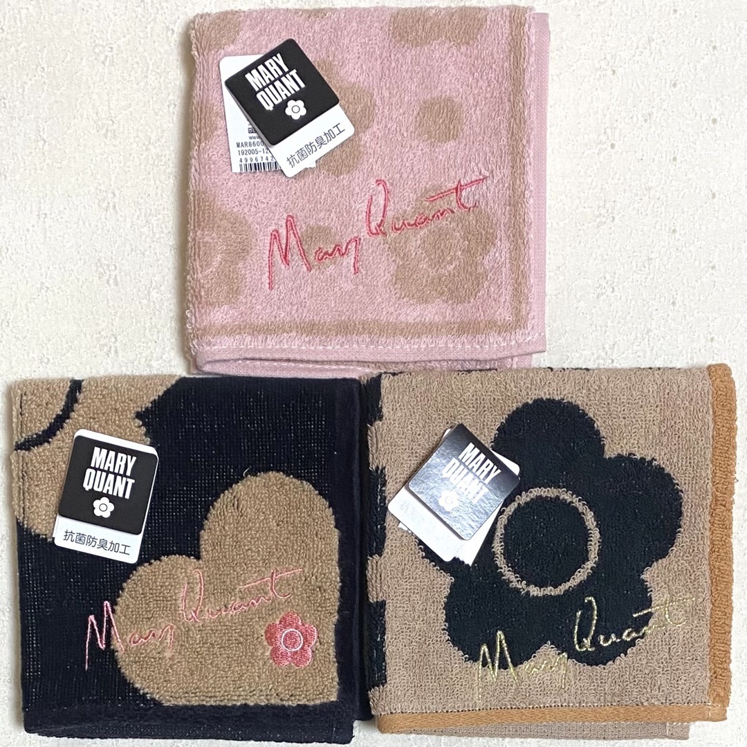 MARY QUANT(マリークワント)のマリークワント　タオルハンカチ　3枚セット　Ｂ レディースのファッション小物(ハンカチ)の商品写真