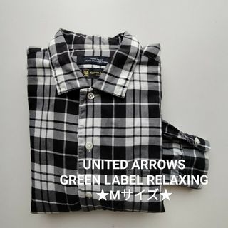 ユナイテッドアローズ(UNITED ARROWS)のUNITEDARROWS★チェックオープンカラーシャツ★USED★Ｍサイズ★(シャツ)