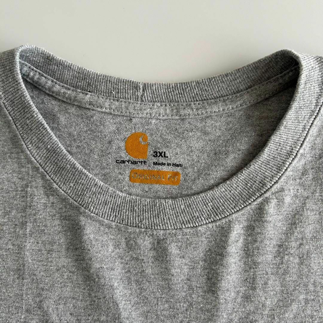 carhartt(カーハート)のCarhartt ロンT ロングTシャツ ポケットtシャツ グレー 3XL メンズのトップス(Tシャツ/カットソー(七分/長袖))の商品写真