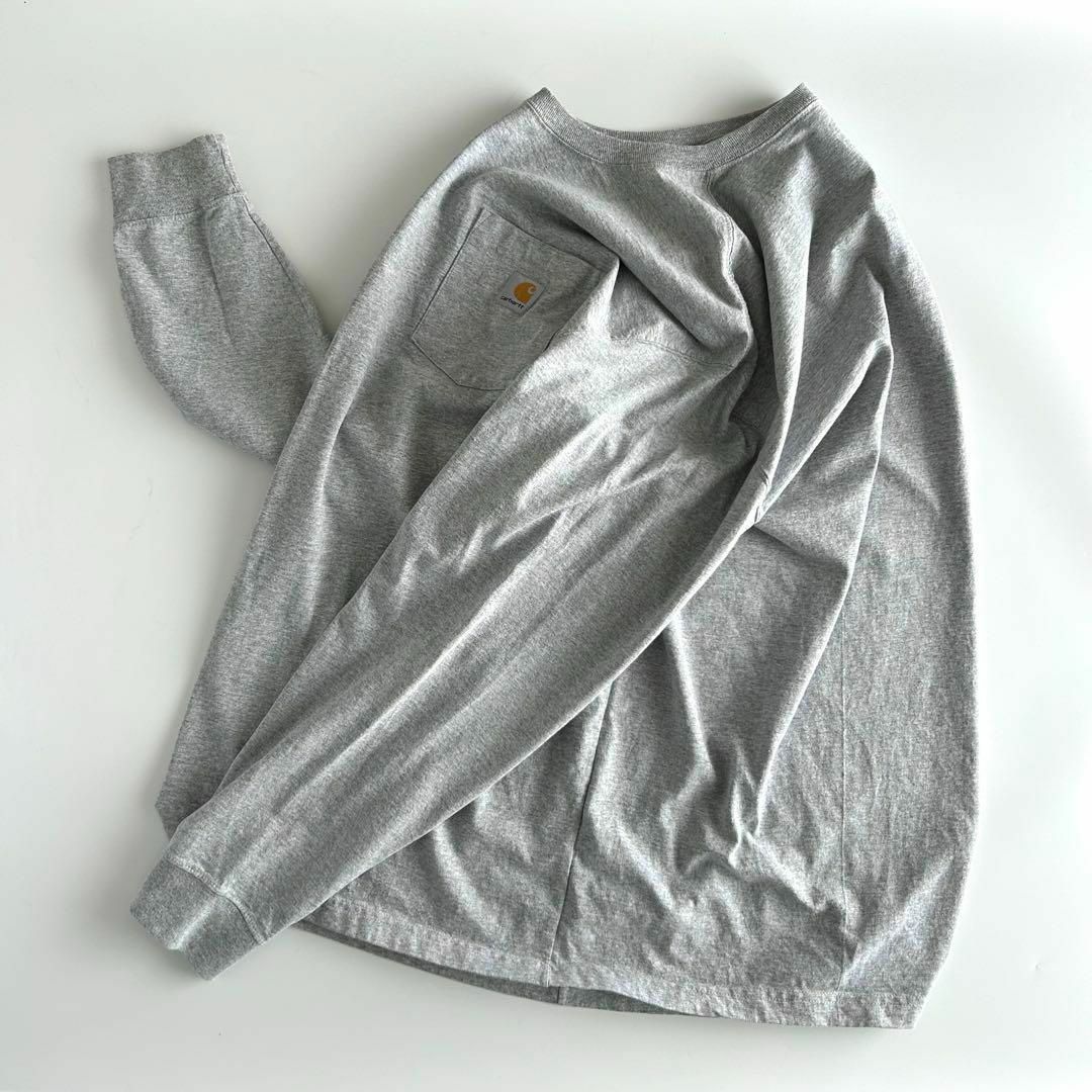 carhartt(カーハート)のCarhartt ロンT ロングTシャツ ポケットtシャツ グレー 3XL メンズのトップス(Tシャツ/カットソー(七分/長袖))の商品写真