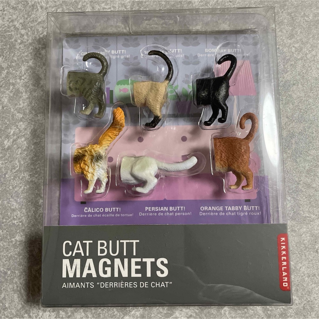 KIKKERLAND   CAT BUTT MAGNETS インテリア/住まい/日用品の日用品/生活雑貨/旅行(日用品/生活雑貨)の商品写真