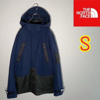 ザノースフェイス(THE NORTH FACE)の【美品】ノースフェイス　マウンテンパーカー　ネイビー　メンズS(マウンテンパーカー)