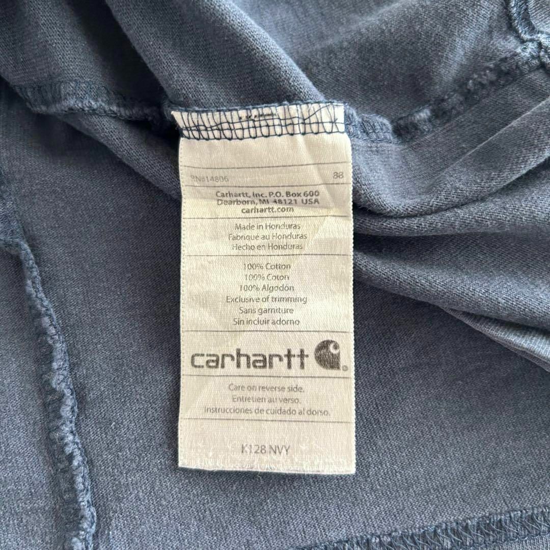 carhartt(カーハート)のCarhartt ロンT ヘンリーネック ポケットtシャツ ネイビー L メンズのトップス(Tシャツ/カットソー(七分/長袖))の商品写真