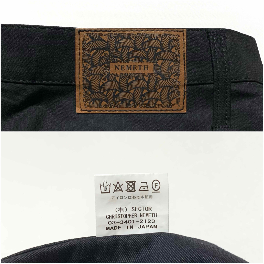 COMME des GARCONS HOMME PLUS(コムデギャルソンオムプリュス)の☆美品 ネメス トラウザーズ 立体裁断 7分丈 クロップド パンツ 黒 Lサイズ メンズのパンツ(スラックス)の商品写真