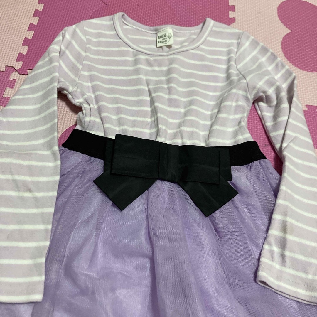 Bee(ビー)のサイズ120子供服のBeeチュールワンピース キッズ/ベビー/マタニティのキッズ服女の子用(90cm~)(ワンピース)の商品写真