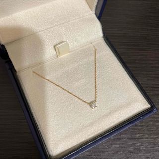 ヴァンドームアオヤマ(Vendome Aoyama)のヴァンドーム青山　ネックレス　一粒ダイヤ　0.13ct K18(ネックレス)