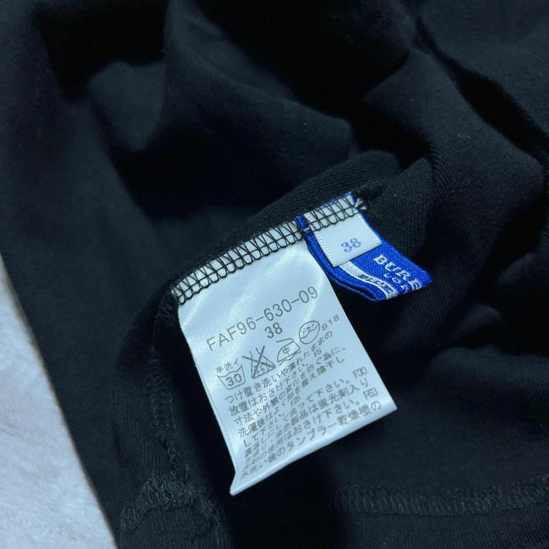 BURBERRY BLUE LABEL(バーバリーブルーレーベル)のBURBERRY BLUE LABEL ロングスリーブカットソー ブラック 38 レディースのトップス(Tシャツ(長袖/七分))の商品写真