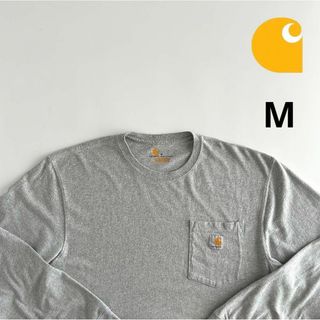 カーハート(carhartt)のカーハート ロンT ロングTシャツ ポケットtシャツ グレー M(Tシャツ/カットソー(七分/長袖))