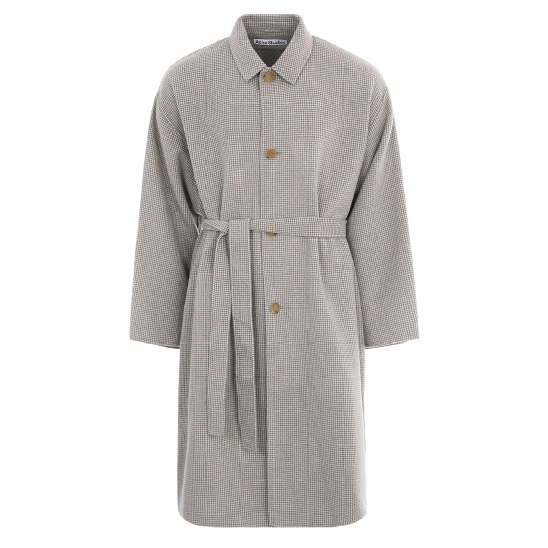 Acne Studios(アクネストゥディオズ)のAcneStudios OverCoat Gray 千鳥格子ウールコートIT46 メンズのジャケット/アウター(その他)の商品写真