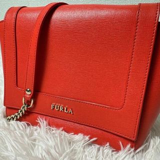 フルラ(Furla)のフルラ  レザー ショルダーバッグ ニューデイジ 赤 チェーン 結婚式(ショルダーバッグ)