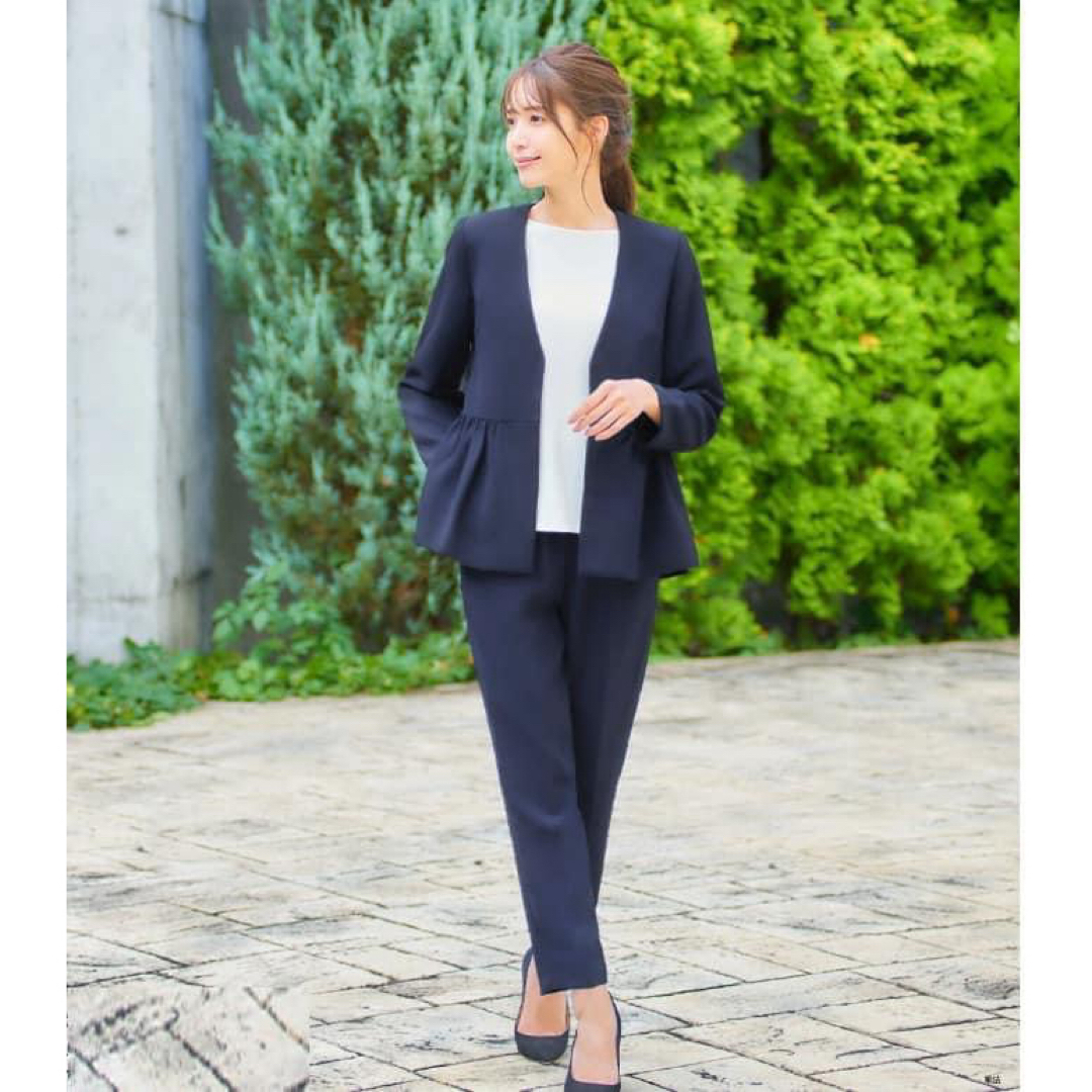 Lサイズ  パンツスーツ スーツ セットアップ オフィス フォーマル セレモニー レディースのフォーマル/ドレス(スーツ)の商品写真