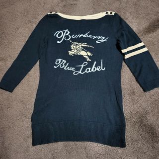 バーバリーブルーレーベル(BURBERRY BLUE LABEL)の◆BURBERRY BLUE LABEL◆トップス ニット 七分袖 サイズ38(カットソー(長袖/七分))