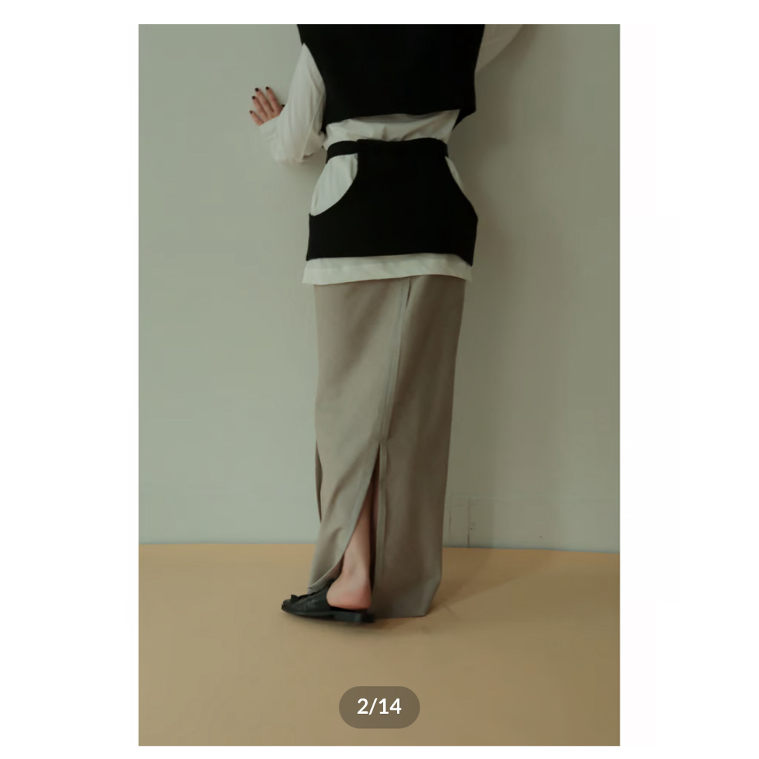 little $uzie(リトルスージー)のWool Twill Unhemmed Long Skirt レディースのスカート(ロングスカート)の商品写真