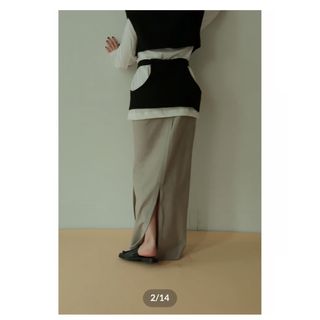 little $uzie - Wool Twill Unhemmed Long Skirt