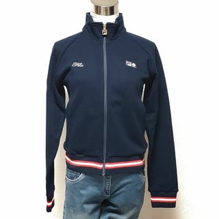 フィラ(FILA)のFILA フィラ レディース ネイビー ホワイト・レッドライン トラックジャケッ(ウェア)