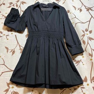 ザラ(ZARA)のZARA レディース　【M 】　黒　トップス　スタイリッシュ　チュニック　ワンピ(チュニック)