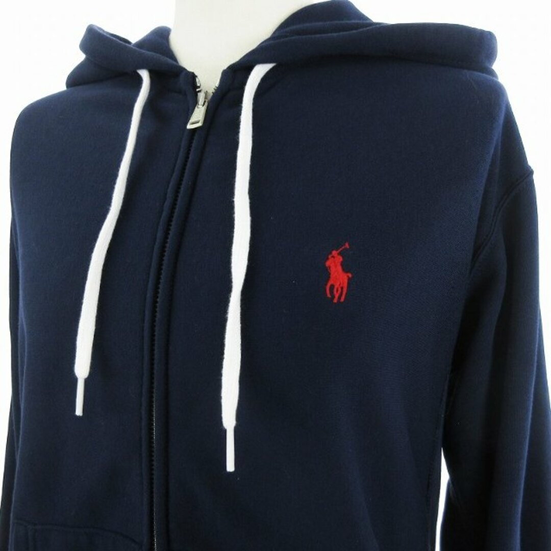 POLO RALPH LAUREN(ポロラルフローレン)のポロ ラルフローレン パーカー フルジップ ポニー 刺繍 裏起毛 ネイビー S レディースのトップス(パーカー)の商品写真