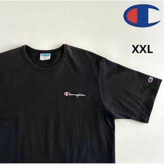 チャンピオン(Champion)のchampion チャンピオン スクリプト 刺繍ロゴ ブラック XXL Tシャツ(Tシャツ/カットソー(半袖/袖なし))