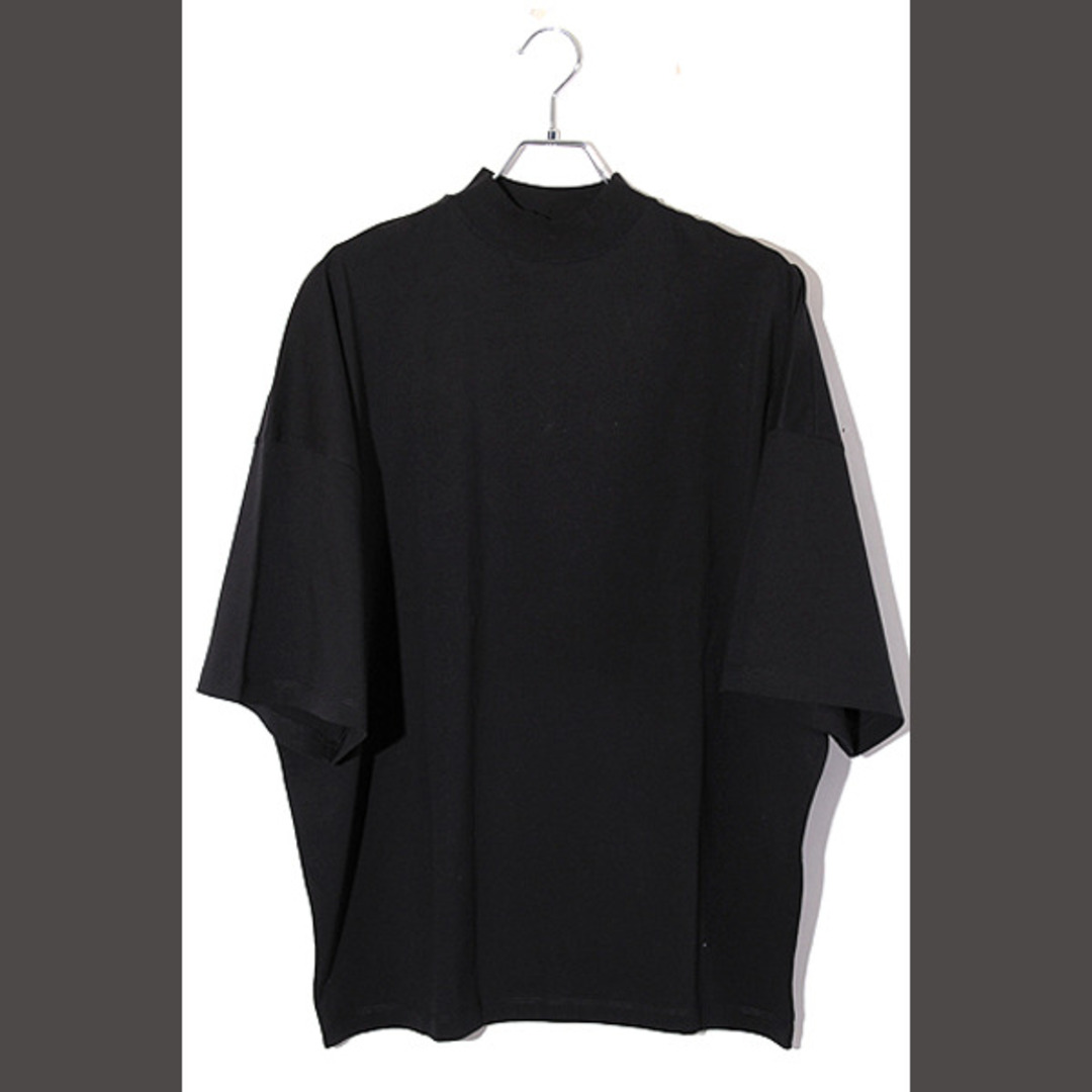 Jil Sander(ジルサンダー)の未使用品 24SS ジルサンダー SIZE:S モックネックカットソー ブラック メンズのトップス(Tシャツ/カットソー(半袖/袖なし))の商品写真