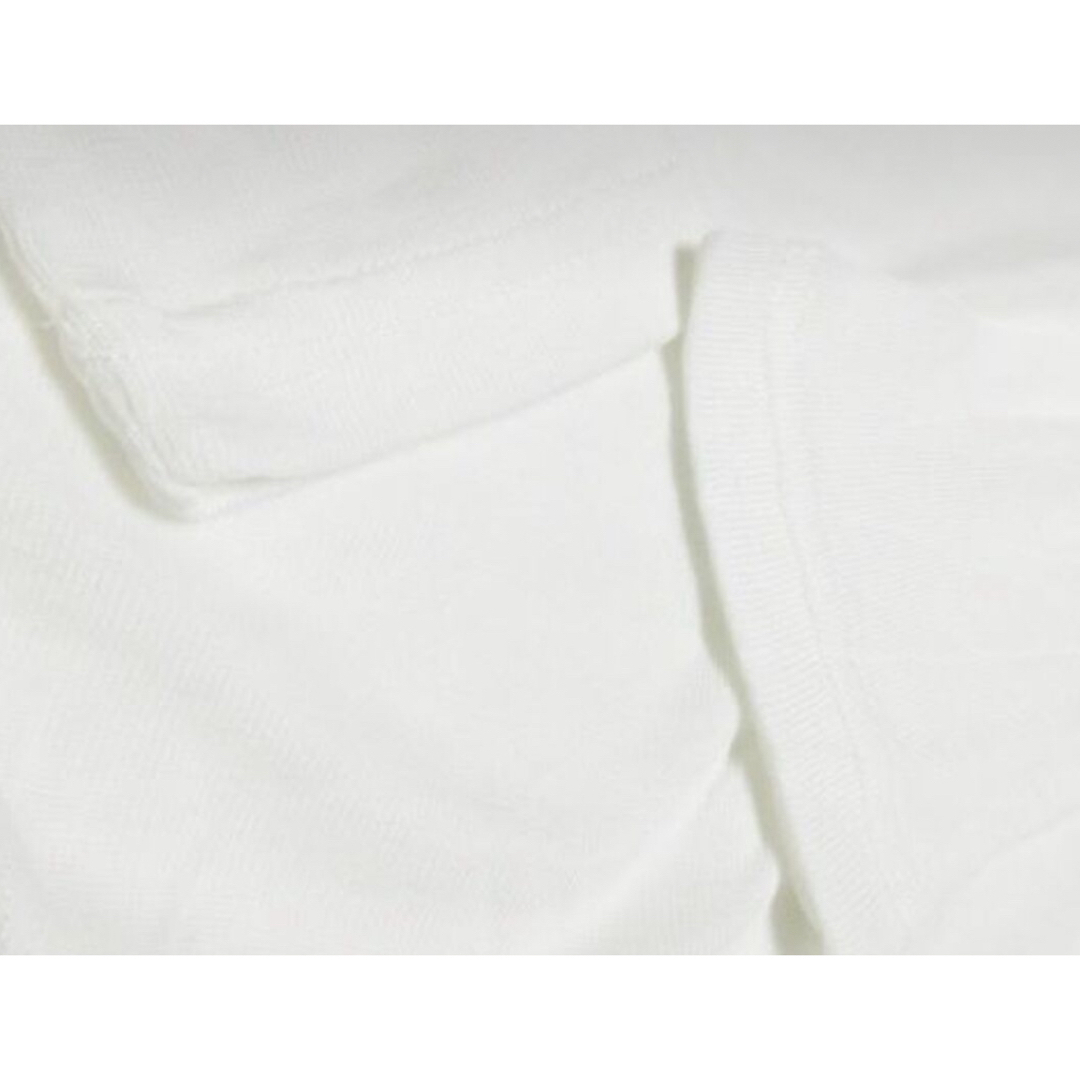 TOMORROWLAND(トゥモローランド)のドレープカットソー　シアーニット　セゾンドパピオン　ホワイト　白　長袖ニット レディースのトップス(カットソー(長袖/七分))の商品写真