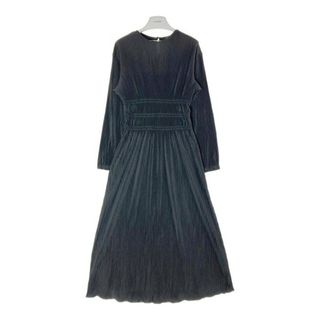 ザラ(ZARA)の★ZARA ザラ プリーツミディドレス シャーリングロングワンピース 5854 233 800 ブラック sizeM(ひざ丈ワンピース)